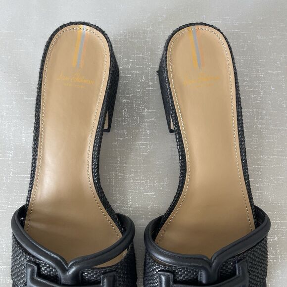 Sam Edelman Waylon Square Toe Block Heel Slide Black Sandals Size 10 M - Picture 4 of 13
